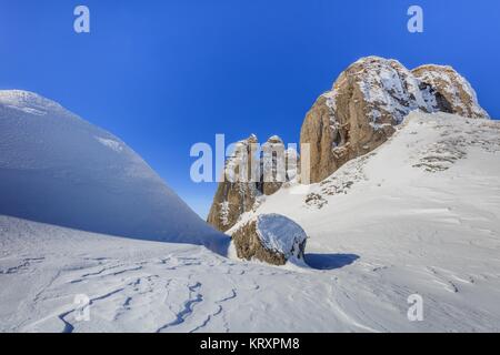 Paysage de montagne en hiver Banque D'Images