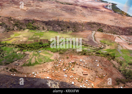 Vue de la terre, du paysage de la côte de Madagascar Banque D'Images