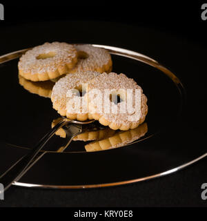 Les biscuits sur une plaque Banque D'Images