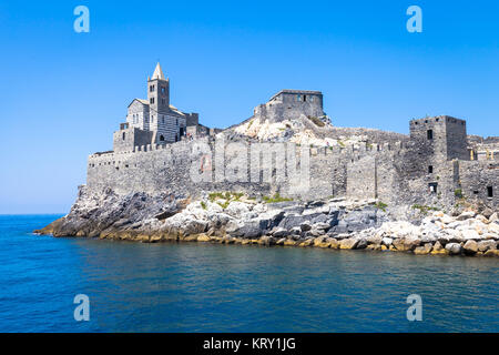 Porto Venere, Italie - Juin 2016 - l'église San Pietro Banque D'Images