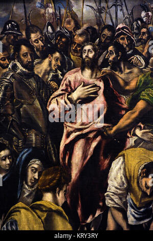 El Greco (1541-1614). Peintre de Crète. Jésus le Christ dépouillé de ses vêtements. Détail. Galerie nationale. Oslo. La Norvège. Banque D'Images