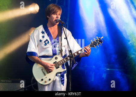 L'Australian ABBA-parady Björn groupe effectue un nouveau concert live au cours de la Norwegian festival musis sur Oslo 2017 à Oslo. La Norvège, 22/06 2017. Banque D'Images