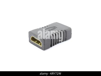 Adaptateur HDMI femelle à femelle Banque D'Images