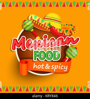 Mexican food label. Banque D'Images