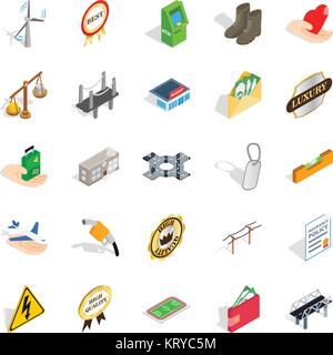 Entreprise Rentable icons set, style isométrique Illustration de Vecteur