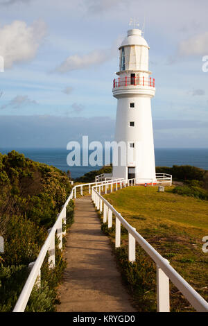 L'emblématique phare de Cape Otway à Victoria, Australie Banque D'Images