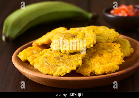 Tranches de plantain frit Patacon Banque D'Images