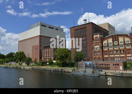 Travail, puissance de chauffage à la Spree, Charlottenburg, Berlin, Allemagne, Heizkraftwerk, Am Spreebord, Deutschland Banque D'Images