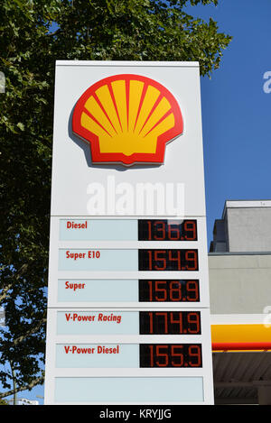 Coûts de l'essence, Berlin, Allemagne, Benzinpreise, Deutschland Banque D'Images