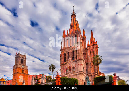 Parroquia Jardin de l'église de l'archange San Miguel au Mexique Banque D'Images