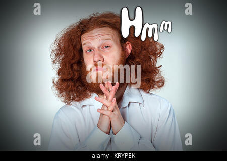 Portrait de jeune homme à l'expression du visage choqué Banque D'Images