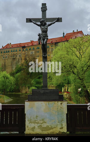 Crucifix de Krumlov Banque D'Images