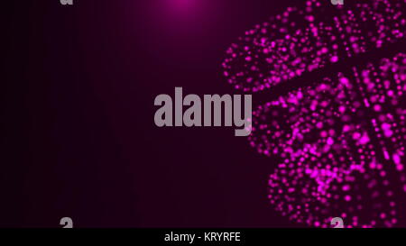 Résumé fond avec des particules qui forment des joints toriques Banque D'Images