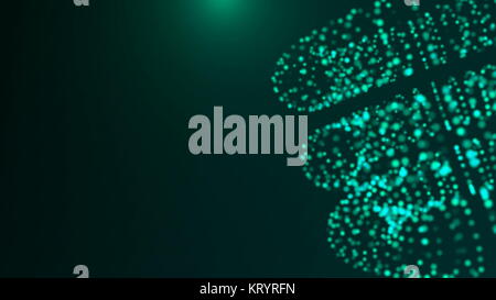 Résumé fond avec des particules qui forment des joints toriques Banque D'Images