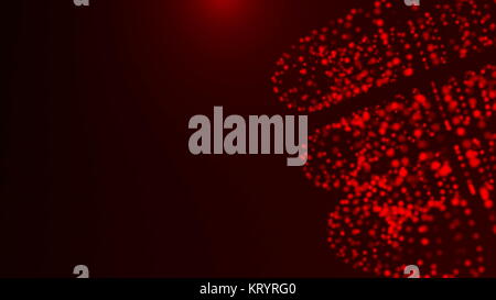 Résumé fond avec des particules qui forment des joints toriques Banque D'Images