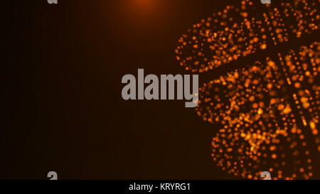 Résumé fond avec des particules qui forment des joints toriques Banque D'Images