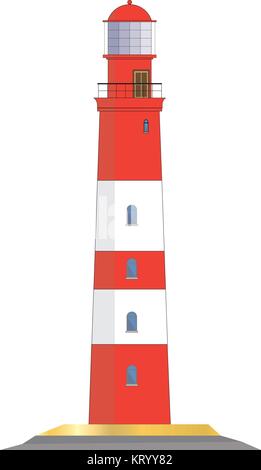 Graphique de vecteur phare isolé sur fond blanc Illustration de Vecteur