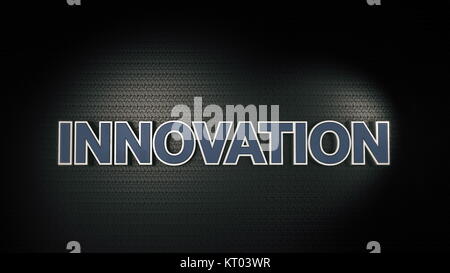 L'innovation Texte Métal 3D avec réflexion Banque D'Images