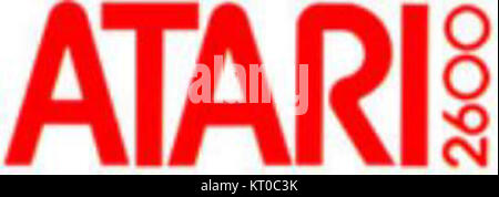 Logo de l'Atari 2600, l'une des premières consoles de jeux vidéo à domicile, symbolisant un moment important dans l'histoire du jeu vidéo. Banque D'Images