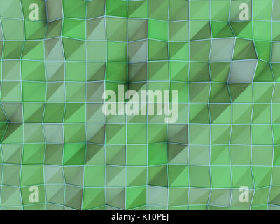 Géométrique multicolore froissés bas triangulaire toile poly. Le rendu 3D Banque D'Images