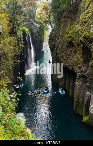 Feuilles jaunes à Takachiho Japon Miyazaki Banque D'Images