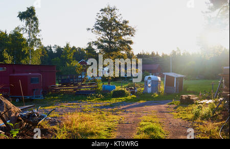 Scène rurale, Graso, Province de l'Uppland, archipel de Stockholm, Suède, Scandinavie. Graso est une île au large de la côte de la province de l'Uppland, à l'Est Banque D'Images