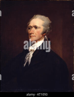 ALEXANDER HAMILTON (1755 ou 1757-1804) Homme d'État américain dans un portrait posthume de 1806 par John Trumbull Banque D'Images