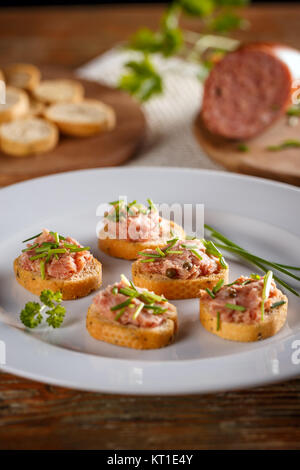 Teewurst fumé salé Banque D'Images