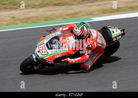 MUGELLO - Italie, le 13 juillet : rider Ducati Nicky Hayden à 2012 MotoGP TIM de l'Italie à Mugello circuit sur Juillet 13, 2012 Banque D'Images