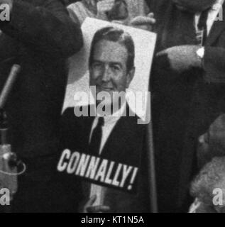 Cette image de la Convention nationale démocrate (DNC) de 1964 montre John Connally, une figure clé de la politique américaine. Il est une figure politique influente au Texas et sert plus tard comme secrétaire au Trésor américain. Banque D'Images