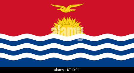 Drapeau national de Kiribati Banque D'Images