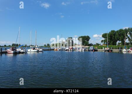 Marina lubczyna lÃ¼bzin,sur le lac damm Banque D'Images