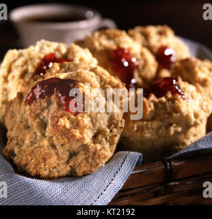 Muffins et jam Banque D'Images