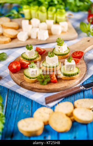 Mini sandwiches sains Banque D'Images