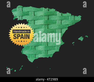 La main en Espagne - illustration carte badge de qualité Banque D'Images