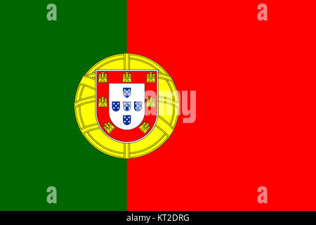 Drapeau national du Portugal Banque D'Images