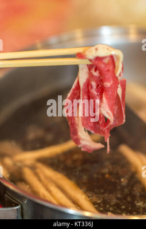 Boeuf Wagyu shabu Banque D'Images