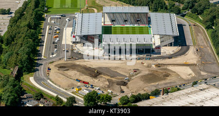 Stade de RWE, Rouge-blanc-Essen Stadium, stade de la Georg Melches Hafenstraße est rien à voir, vue aérienne de Essen, Essen, Ruhr, Amérique du Rhin Banque D'Images