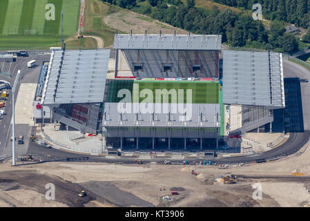Stade de RWE, Rouge-blanc-Essen Stadium, stade de la Georg Melches Hafenstraße est rien à voir, vue aérienne de Essen, Essen, Ruhr, Amérique du Rhin Banque D'Images