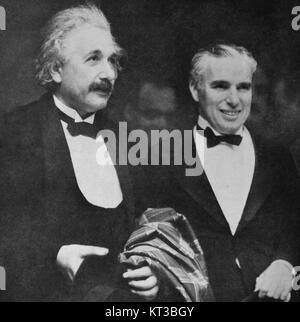 Albert Einstein et Charlie Chaplin Les lumières de la ville, premiere 1931 Banque D'Images