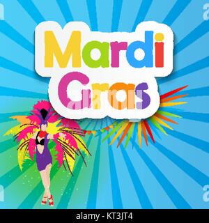 Modèle de brochure Mardi Gras.Célébration Carte de souhaits Backround Illustration de Vecteur