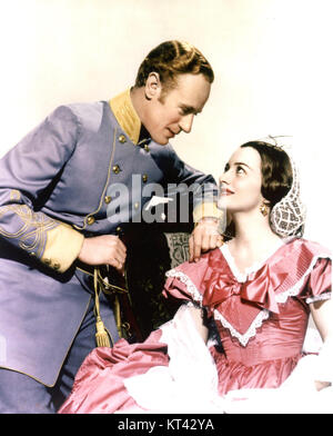 Leslie Howard et Olivia de Havilland ont joué dans le film emblématique *autant en emporte le vent*. Leurs performances restent un élément clé du succès et de l’impact culturel du film. Banque D'Images