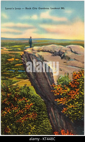 Lover's Leap -- Rock City Gardens, Lookout Mt (65438) Banque D'Images