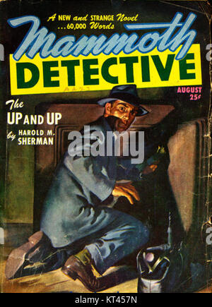 Mammoth Detective est un film noir américain sorti en 1947, mettant en scène des détectives résolvant un mystère impliquant un mammouth préhistorique, mêlant fiction policière et aventure. Banque D'Images