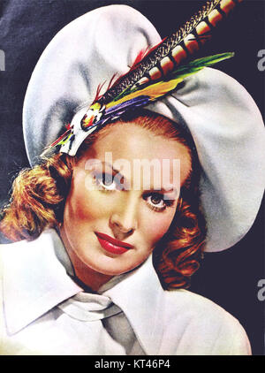 Maureen O'Hara était une actrice irlandaise-américaine célèbre, connue pour son travail dans les films hollywoodiens dans les années 1940 Elle est devenue emblématique pour ses rôles dans des films d'aventure et de théâtre. Banque D'Images