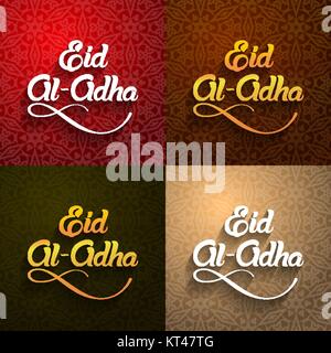 L'Eid al-Adha, Eid ul-Adha Moubarak. Kurban Bayrami, Kurban Bajram fête musulmane du sacrifice. Illustration de Vecteur