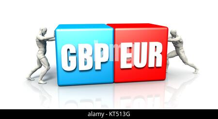 Paire de Devise EUR GBP Banque D'Images