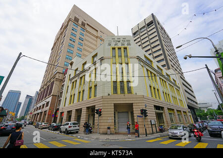 La vue quotidienne de la Chinatown à Kuala Lumpur, Malaisie, autour de Petaling street, une zone piétonne et commerçante avec des marchés de rue Banque D'Images