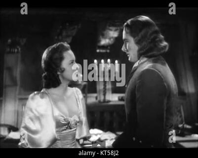 Olivia de Havilland et Errol Flynn dans Capitaine Blood trailer Banque D'Images