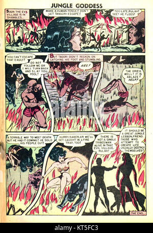 Rulah, un personnage du début des années 1930, figure dans cette image vintage. Rulah, également connue sous le nom de la déesse de la Jungle, était un personnage de bande dessinée populaire connu pour ses exploits aventureux dans la jungle. Banque D'Images